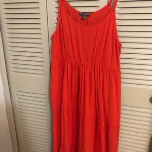 Nice Chelsea & Theodore strap dress in bright orange color
